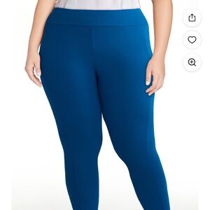 Terra and sky Women’s Blue Depths High Rise Capris W/Cellphone Pockets Size 2X